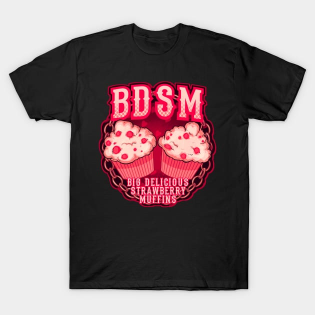 Big Delicious Strawberry Muffins T-Shirt by LVBart